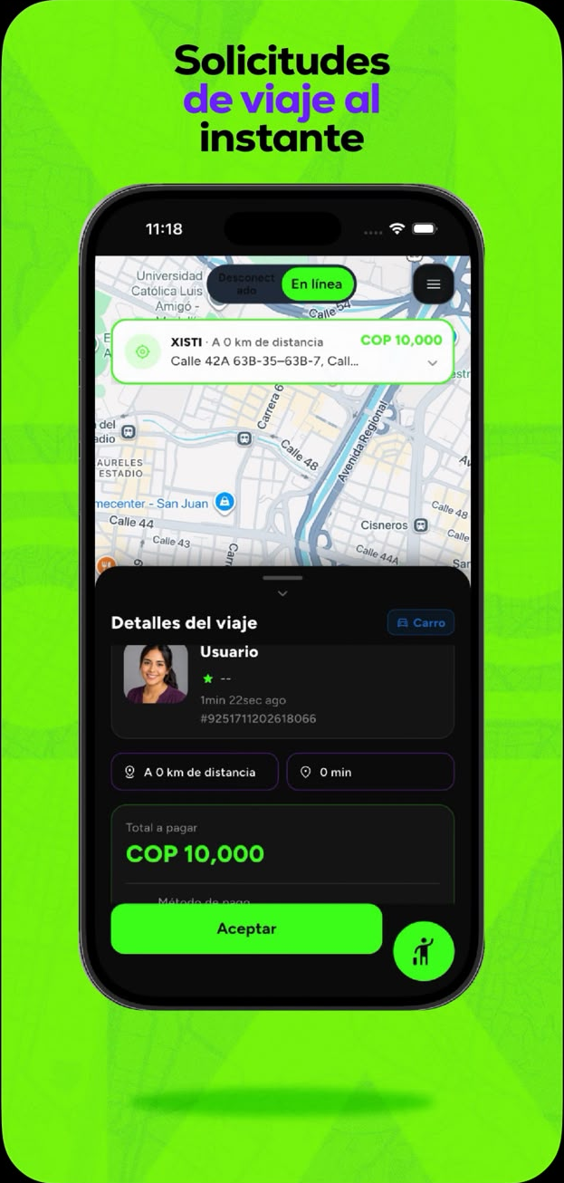 Solicitudes de viaje al instante — Notificaciones rápidas en Xisti