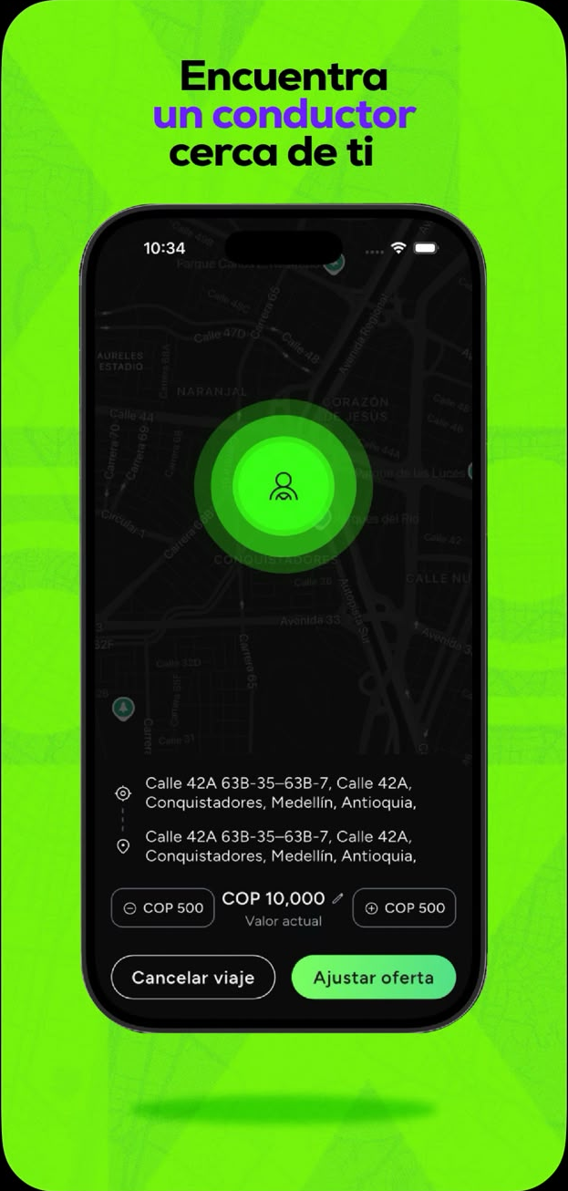 Encuentra un conductor cerca de ti — Cercanía y rapidez en Xisti